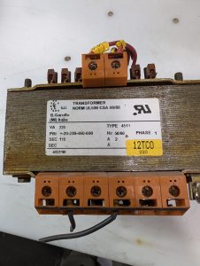Used B Garolfo Transformer NORM UL506 Single PH 220VA