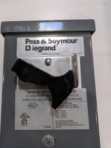 Used Legrand Pass & Seymour Motor Manual Control Box 7863R