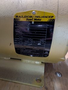 Used Baldor Super E Electric Motor 3HP 3 ph EM3611T-5