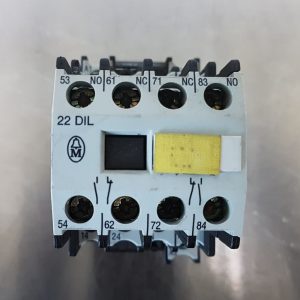 Used Klockner Moeller DIL R40 Relay Contactor // DIL 22 Auxillary Contact & 21028 Resistor
