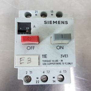 Used Siemens 3VE1015-2JU00 Motor Starter Protector