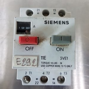 Used Siemens 3VE1010-2F Motor Starter Protector