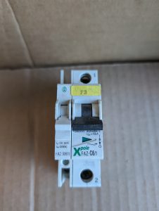 Used Klockner Moeller Faz -C6 1 Miniature Circuit Breaker with FAZ-XH111 Aux. Switch