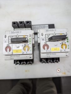 Used Moeller ZM-40-PKZ2 Motor Overload Relay Pair With BK50-3-PKZ2 Connector