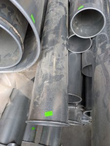 Used Norfab Dust Collection Galv Pipe Sleeve  Section 6QF x 38inch