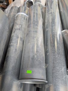 Used Nordfab Dust Collection Galv Pipe Sleeve Section 6QF x 23 Inch