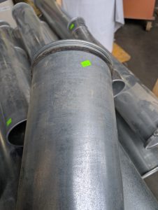 Used Nordfab Dust Collection Galv Pipe Sleeve Section 8QF x 15 inch