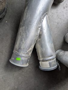 Used Nordfab Dust Collection Galv Y Pipe Section 6QF x 11.6 inch