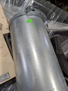 Used Nordfab Dust Collectionn Galv Pipe Section 6QF x 11.6 inch