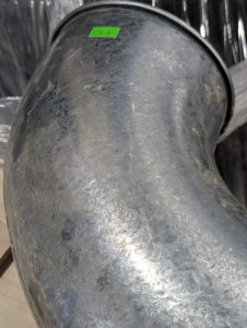 Used Nordfab Dust Collection Galv Elbow Pipe Section QF6 Inch