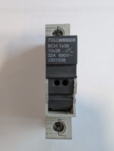 Used Ital Weber 230138 BCH Single Pole Fuse Holder