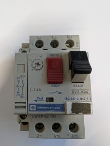 Used Telemecanique GV2-M06 Motor Circuit Breaker Control With GV2-AN11 Aux. Switch