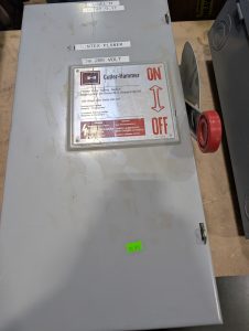 Used Cutler Hammer HD Safety Switch Box 100A