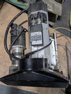 Used Biesse Ceramic HSD Router Spindle With Shroud & Riduttori Motor Attachment