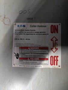 Used Cutler Hammer G324N General Duty Safety Switch